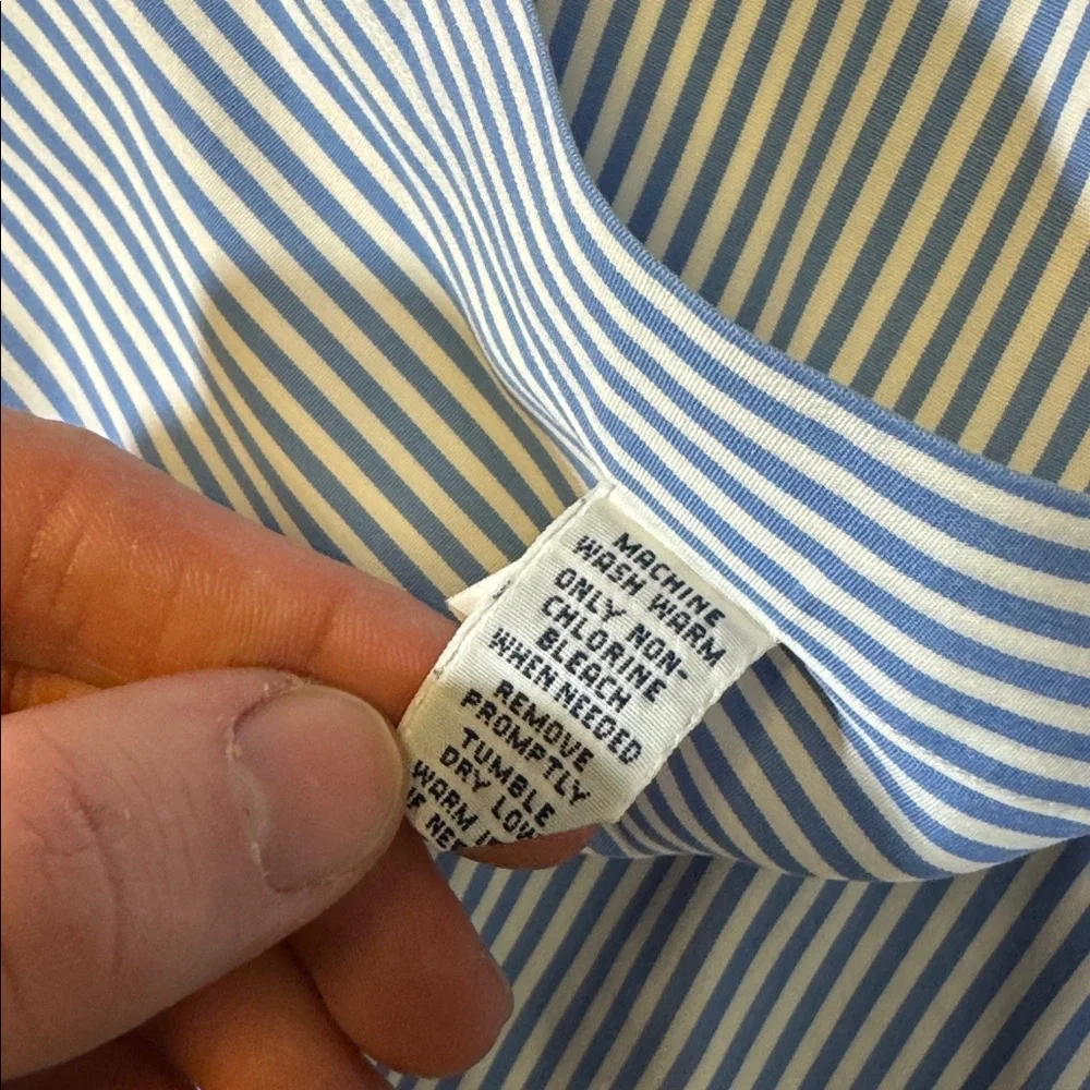 Polo Ralph Lauren mens XL classic fit blue stripe oxford button up casual shirt